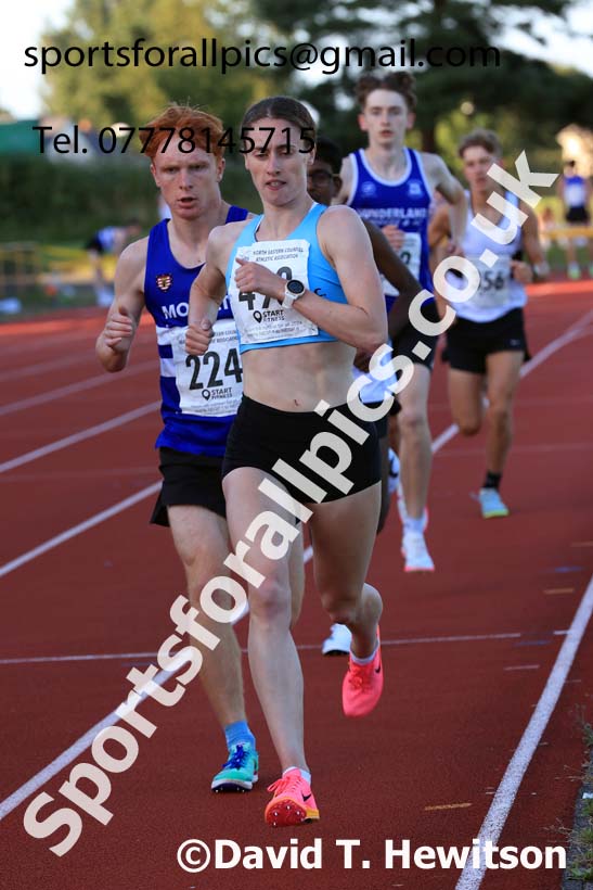 3000 metres, 2024 NEGP 6, Monkton Stadium,  Wednesday, August 14th.  Photo: David T. Hewitson/Sports for All Pics